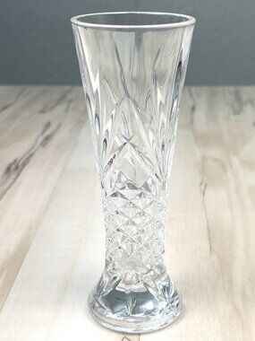 Cristal d'Arques Fontenay French 24% Lead Crystal Clear Cut Glass Bud Vase 6"